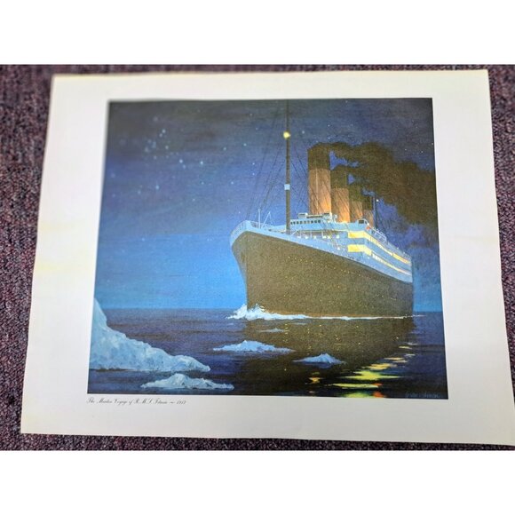 Cunard Titanic The Maiden Voyage of R.M.S. Titanic 1912 artwork Gordon Johnson - Picture 1 of 4